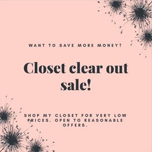 Closet clear out sale